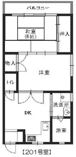 ハイツイースト須磨【2階】の間取り