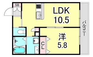 プランドール北昭和【3階】の間取り