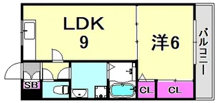 ラ・シャンテ武庫之荘【1階】の間取り