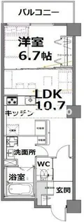 アクティ目黒駅前1号棟【4階】の間取り