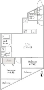 ルミークアン用賀【5階】の間取り