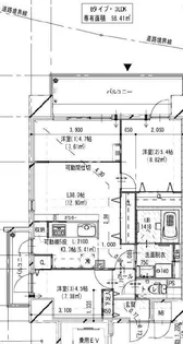 Modern palazzo住吉【7階】の間取り