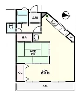 ハイツ六甲【6階】の間取り