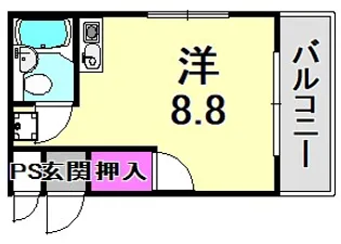 ヒルサイド大倉山【2階】の間取り