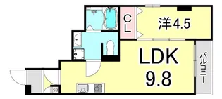 ディアコート西宮北口【3階】の間取り