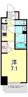 プレサンスOSAKA DOMECITYクロスティ【9階】の間取り