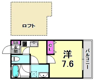 ヴィアーノ神戸上筒井通EAST【1階】の間取り