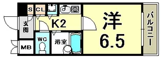 パルシオ三宮フラワーロード【8階】の間取り