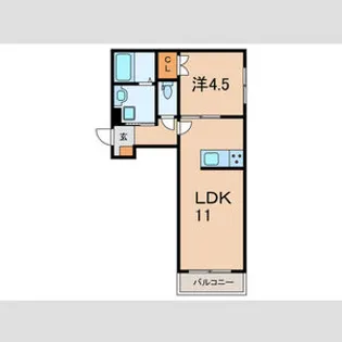 Noir Luxe西宮北口【3階】の間取り