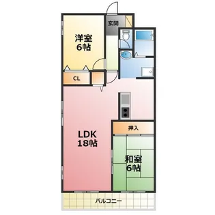 クレスト289【3階】の間取り