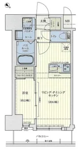 スワンズシティ神戸湊川Ⅱ【13階】の間取り