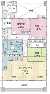 アーバンビュー芦屋山手B【2階】の間取り