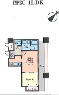 KDXレジデンス大濠ハーバービュータワー【14階】の間取り