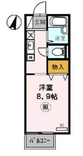 ブリュンヒルト【2階】の間取り