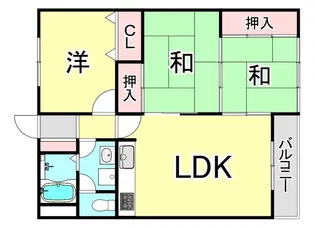 リョウジュ名次【3階】の間取り