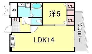 アドモリモト元町通【11階】の間取り