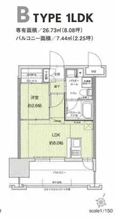 ドゥーエ赤坂【8階】の間取り