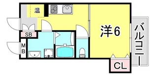 シーガ兵庫【3階】の間取り