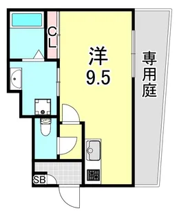 プラネットハイツKOBEⅡ【1階】の間取り