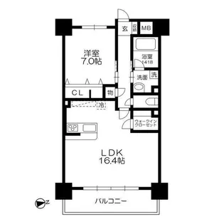 ソルグランデ【4階】の間取り