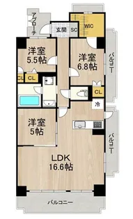 インプルーブ天満大手通【8階】の間取り