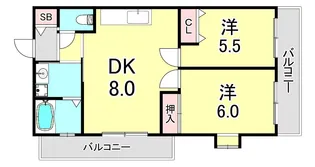 マックコート【2階】の間取り