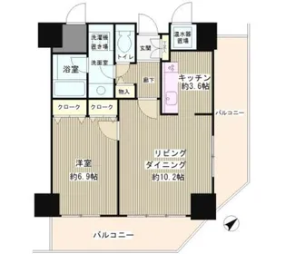トレステージ目黒【11階】の間取り
