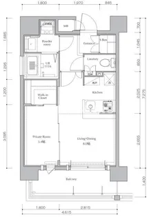 ネストピア大濠公園駅前Ⅱ【9階】の間取り