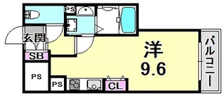 シェルプールV番館【1階】の間取り