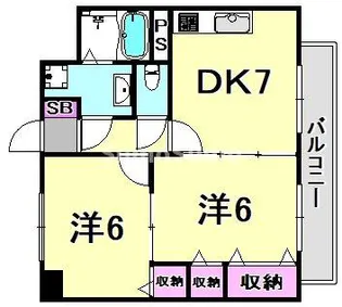 夙川フィネス【1階】の間取り