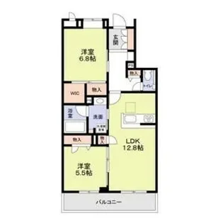 レーヴェ小松東【2階】の間取り