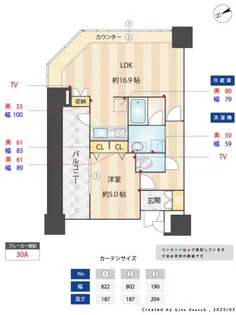 KDXレジデンス大濠ハーバービュータワー【10階】の間取り