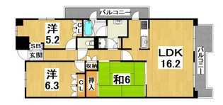 ハイツ甲四公園【3階】の間取り