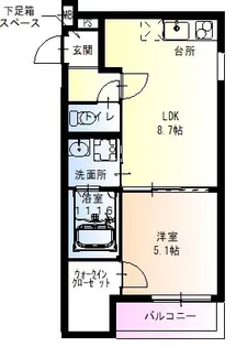 フジパレス立花南【3階】の間取り
