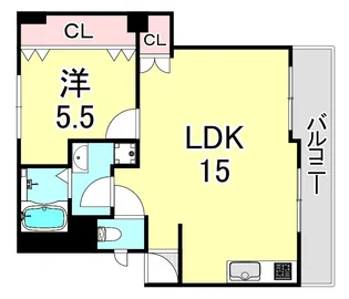 第一松並ハイツ【1階】の間取り