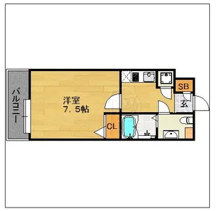 ダイナコートエスタディオ平尾駅前【4階】の間取り