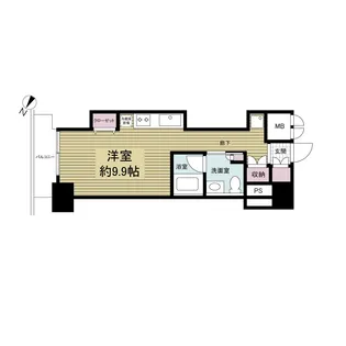 レジディア神戸磯上【9階】の間取り