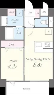 ウィングコート【4階】の間取り