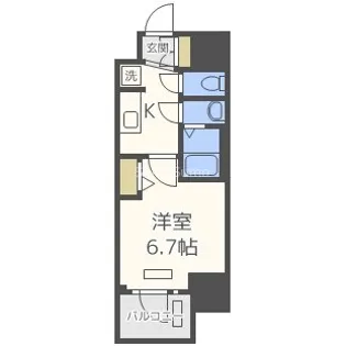 プレサンス新町ウィズジョイ【8階】の間取り