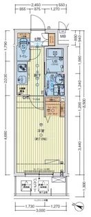 セオリー大阪ルチア【8階】の間取り