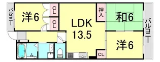 リアライズ苦楽園【1階】の間取り