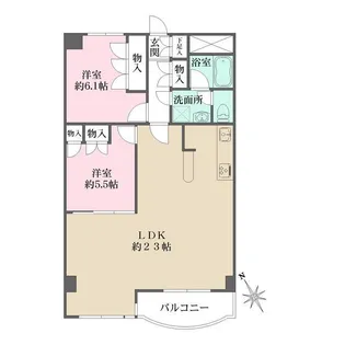 ラ・ルーナ東が丘【1階】の間取り
