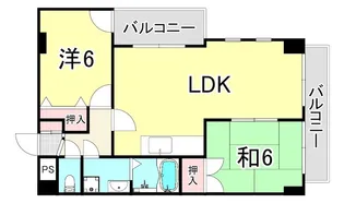 ラディエ南武庫之荘【4階】の間取り