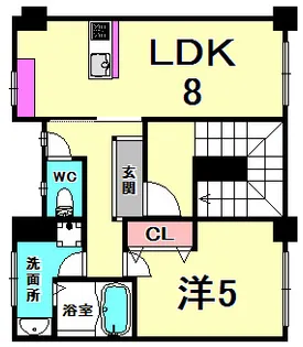 Wagaya春日野道【2階】の間取り