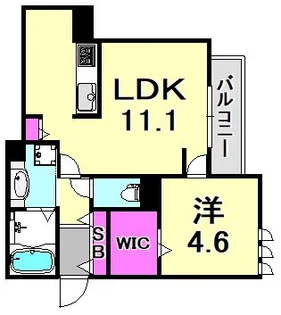 グリューネ塚口【3階】の間取り