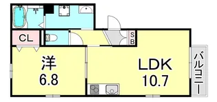 リレント西宮北口【2階】の間取り