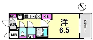 プレサンスTHE神戸【5階】の間取り
