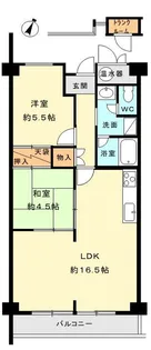 須磨月見山ハイツ【2階】の間取り