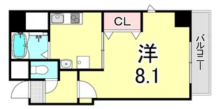 ラ・フォンテ甲東園【2階】の間取り