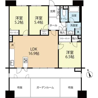 パークサンリヤン大橋A棟【4階】の間取り